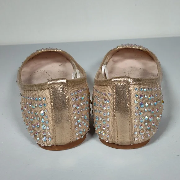 David's Bridal Illusion Toe Cap Crystal Embellished Ballet Flats 7.5 - Picture 6 of 12